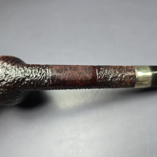 Sasieni 1946-50 Four Dot Amesbury Patent Rusticated Lumberman Estate Briar Pipe, English Estates - Image 7