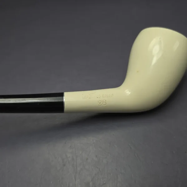 Kaywoodie c.1950s White Briar Prototype 26 Smooth Churchwarden Estate Briar Pipe, Unsmoked - Image 7