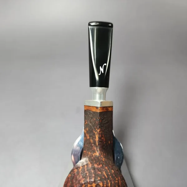 Nording Valhalla Spigot 351 Sandblasted Bulldog Estate Briar Pipe, Unsmoked, 9mm - Image 8