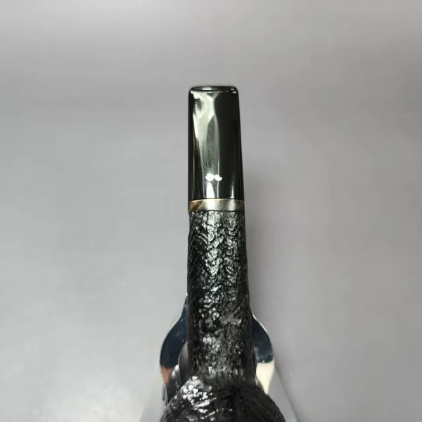 Caminetto Sandblasted Oval Shank Apple Estate Briar Pipe, Italian Estates - Image 8