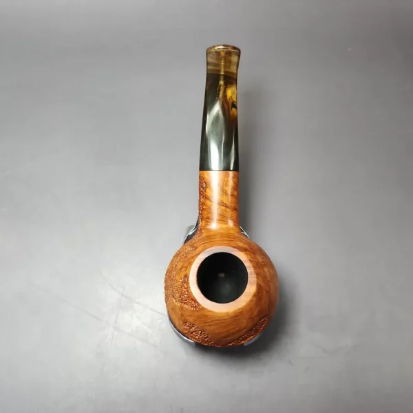Edward's Spot Carved Squat Rhodesian Estate Briar Pipe, American Estates - Image 8
