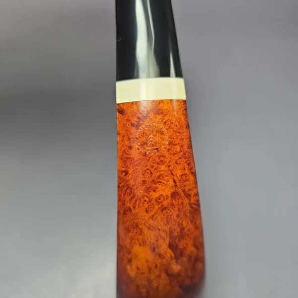 Emilano Smooth Olifant Horn w/ Fossilized Mammoth Ivory Handmade Briar Pipe, New - Image 9