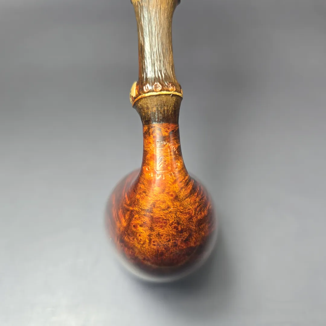 Emiliano Smooth Dublin w/ Black Bamboo & Jupati Handmade Briar Pipe, New - Image 8