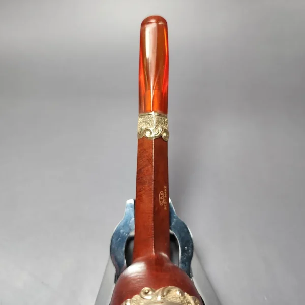19th c. CPF Best Make Smooth Liverpool w/ Amber Estate Briar Pipe, Unsmoked - Image 8