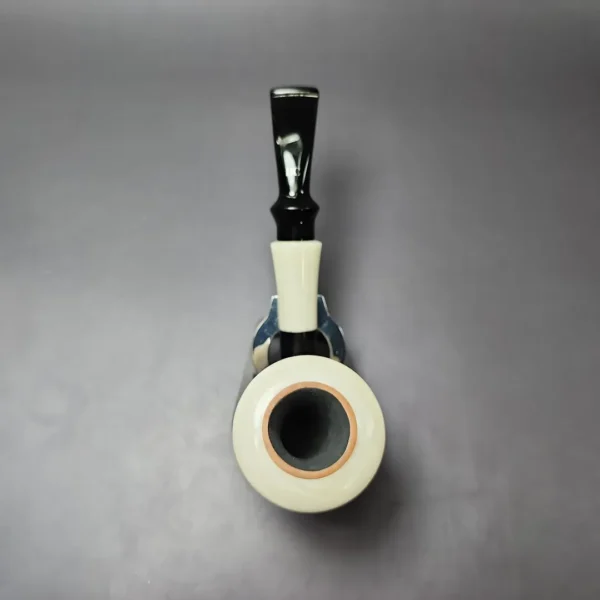 Butz Choquin Calabash Sandblasted w/Acrylic Estate Briar Pipe, Unsmoked, 9mm - Image 8