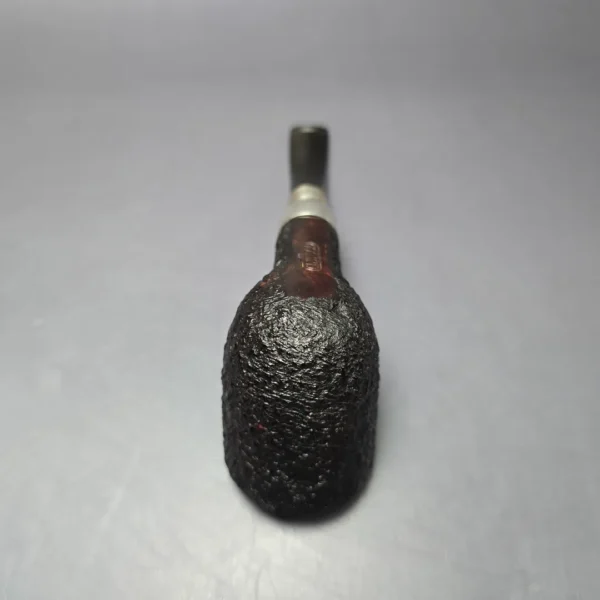 Elwood (Ferndown) Rusticated Zulu w/ Silver Spigot Estate Briar Pipe, English Estates, 9mm - Image 8