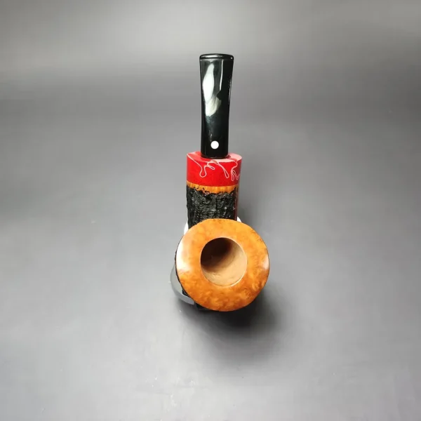 Armellini Botero Reverse Calabash Rusticated Dublin Estate Briar Pipe, Unsmoked - Image 8