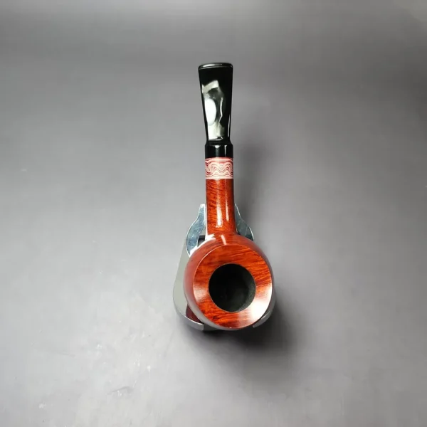 Vauen Rose 8371 Smooth Bent Egg w/ Aluminum Estate Briar Pipe, Unsmoked, 9mm - Image 8