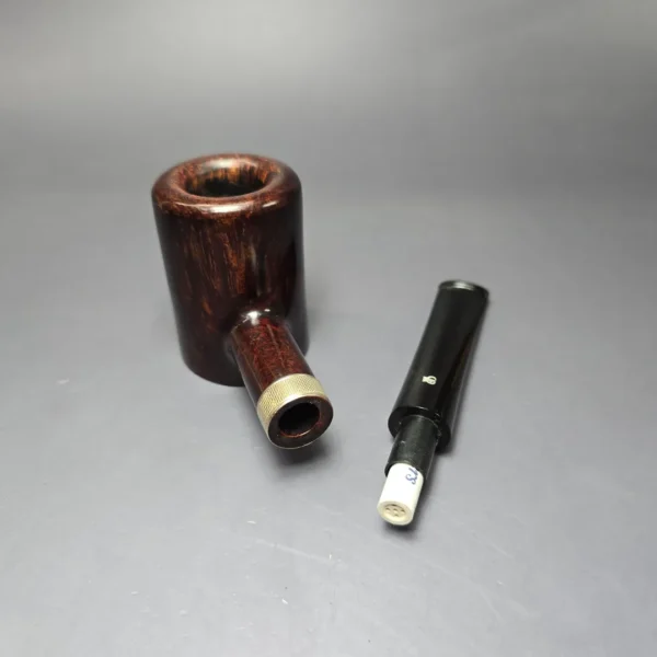 Elwood (Ferndown) Smooth Poker w/ Silver Estate Briar Pipe, English Estates, 9mm - Image 8
