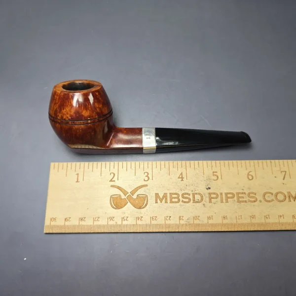 Elwood (Ferndown) Smooth Bulldog w/ Silver Estate Briar Pipe, English Estates, 9mm - Image 8