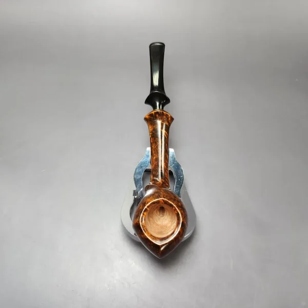 Mina Pipes Smooth Long Shank Blowfish Estate Briar Pipe, Unsmoked - Image 8