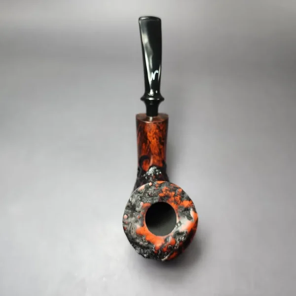 Nording Moss Partially Rusticated Freehand Sitter Estate Briar Pipe, Unsmoked - Image 8