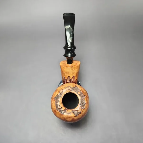 Nording Spruce Cone Partially Rusticated Freehand Estate Briar Pipe, Unsmoked - Image 8