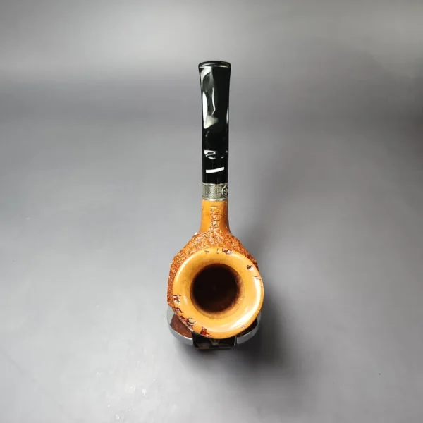 Don Carlos XL Partially Rusticated Brandy w/ Silver Estate Briar Pipe, Unsmoked - Image 8