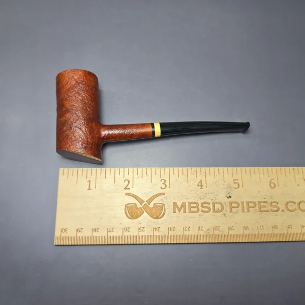 Herriot Pipes Partially Sandblasted Poker w/ Boxwood Handmade Briar Pipe, New - Image 8
