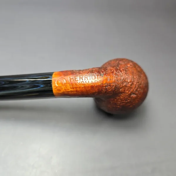 Herriot Pipes Partially Sandblasted Egg Handmade Briar Pipe, New - Image 8