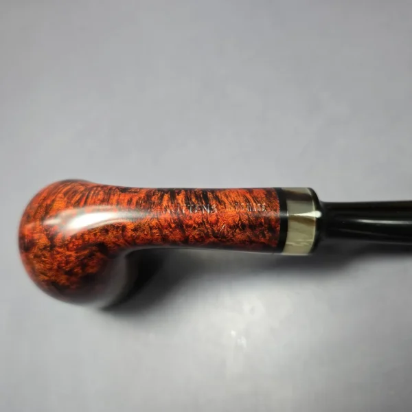 Bruno Nuttens Hand Made Smooth Egg w/ Horn (A) Handmade Briar Pipe, New - Image 8