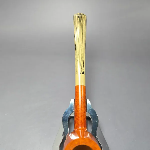 Christophe Wolff Smooth Bing Billiard w/ Ebonite Handmade Briar Pipe, New - Image 8