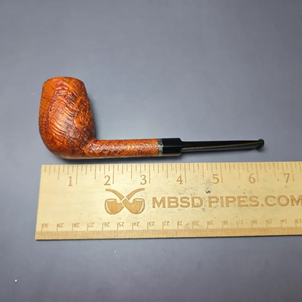 Christophe Wolff Contrast Sandblasted Brandy Handmade Briar Pipe, New - Image 8