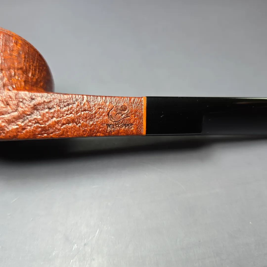 Christophe Wolff "Hyde Park" Sandblasted Squat Bulldog Handmade Briar Pipe, New - Image 8