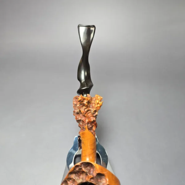 Micoli (Robert Burns) Partially Rusticated Freehand Estate Briar Pipe, American Estates - Image 8