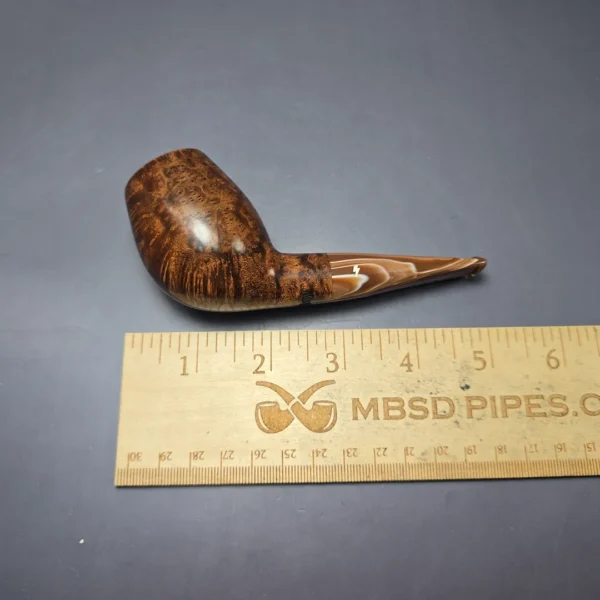 Moonshine MS03 Dark Smooth Deviled Egg Anse w/ Coffee Stem Briar Pipe, New - Image 8