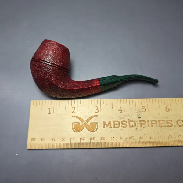 C-Pipe Sandblasted Stacked Bent Bulldog Handmade Briar Pipe, New - Image 8