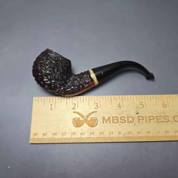 Peterson Emerald 03 Rusticated Bent Apple Estate Briar Pipe, Irish Estates - Image 8