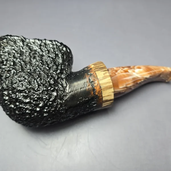 Armellini Botero Rusticated Freehand w/ Bocote Estate Briar Pipe, Unsmoked - Image 8
