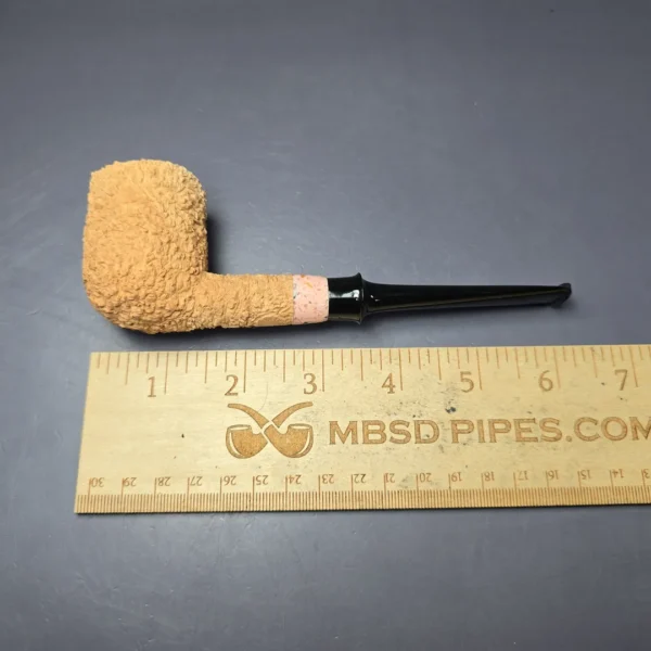 Pipe Tristan Natural Granite Rusticated Billiard w/ Durat Handmade Briar Pipe, New - Image 8