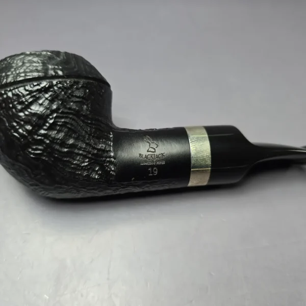 Morgan BlackJack 19 Sandblasted Stubby Rhodesian Estate Briar Pipe, 9mm - Image 8