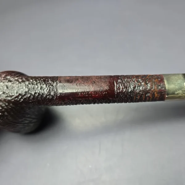 Sasieni 1946-50 Four Dot Amesbury Patent Rusticated Lumberman Estate Briar Pipe, English Estates - Image 8