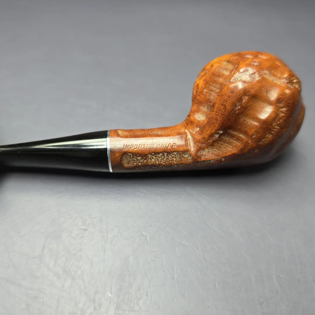Kaywoodie Drinkless Tuckaway Rusticated Nosewarmer Apple Estate Briar Pipe, American Estates - Image 8