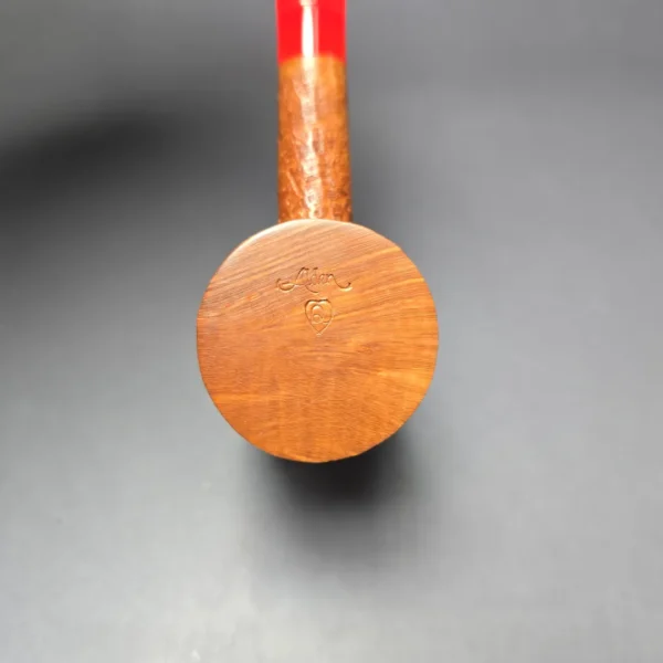 Ryan Alden Queen of Hearts Sandblasted Tipsy Poker Estate Briar Pipe, Unsmoked - Image 8