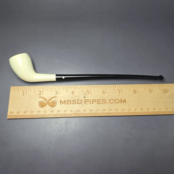 Kaywoodie c.1950s White Briar Prototype 26 Smooth Churchwarden Estate Briar Pipe, Unsmoked - Image 8