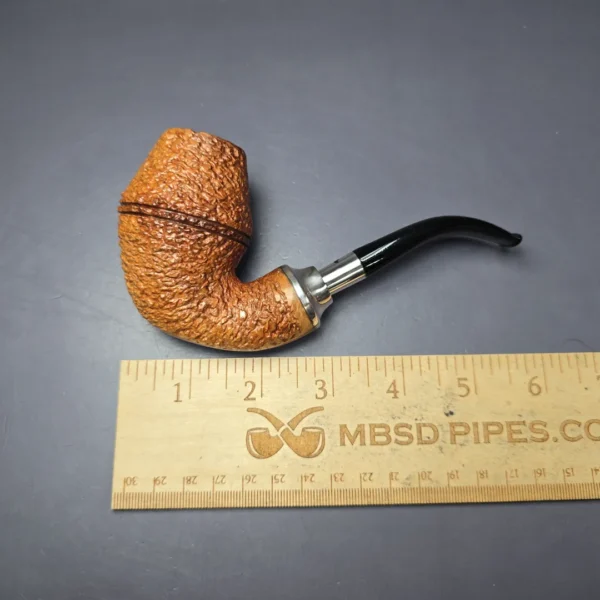 Caminetto Business Rusticated Rhodesian w/ Silver Estate Briar Pipe, Italian Estates - Image 8