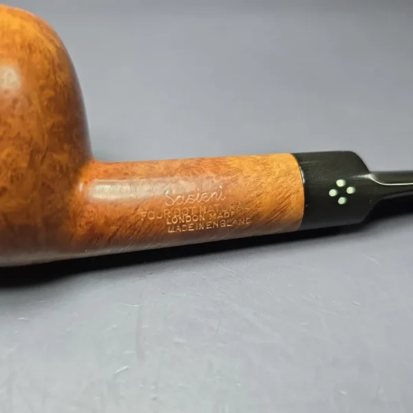 Sasieni Family Era Four Dot Natural Hurlingham S Smooth Apple Estate Briar Pipe, English Estates - Image 9