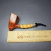 Walt Cannoy 10th Anniversary Cardinal House Hollingsworth Smooth Pickaxe Handmade Briar Pipe, New - Image 9