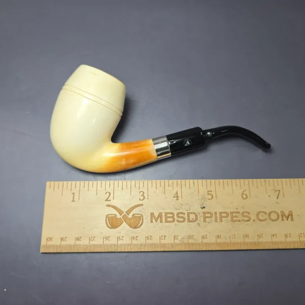 Altinok Smooth Rhodesian w/ Silver Estate Block Meerschaum Pipe, Turkish Estates - Image 9