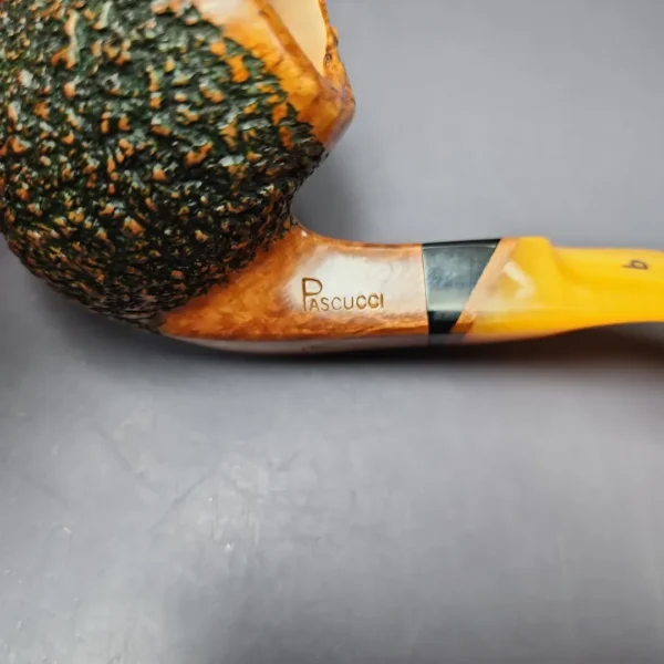 Pascucci Partially Rusticated Brandy Estate Briar Pipe, Unsmoked - Image 9