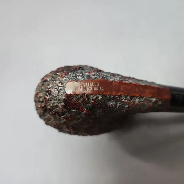 Castello Sea Rock Briar 93 3k Rusticated Bent Egg Estate Briar Pipe, Italian Estates - Image 9
