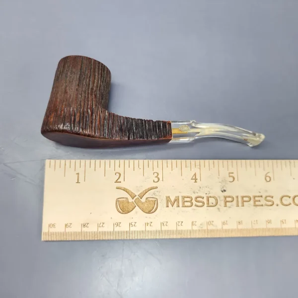 GBD Rockroot 9665 Rusticated Volcano Sitter Estate Briar Pipe, English Estates - Image 4