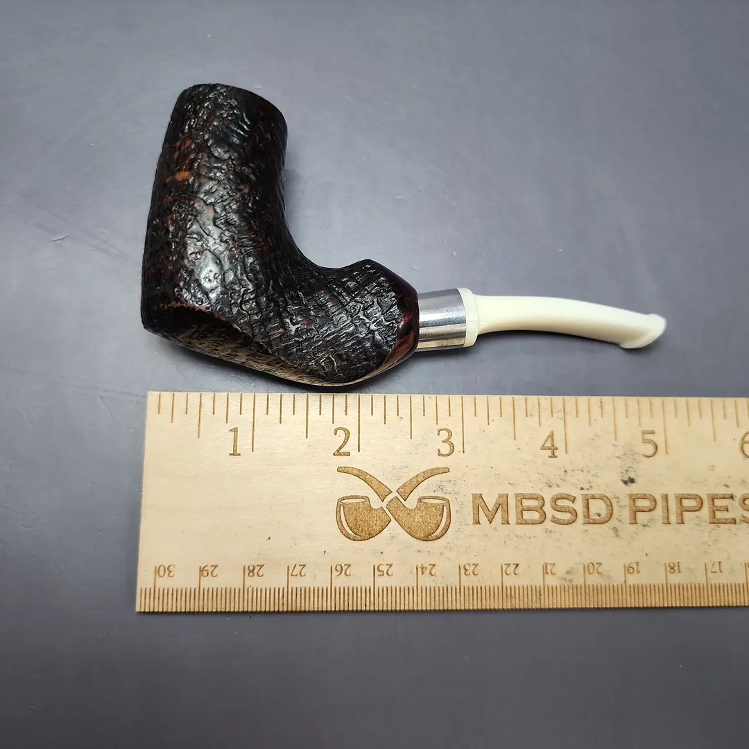 Jolly Roger Tortuga by Roger Wallenstein Sandblasted Estate Briar Pipe, German Estates 9mm - Image 10