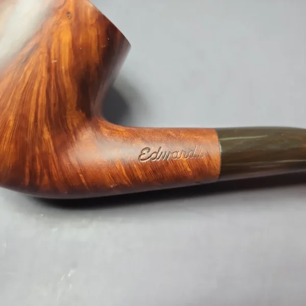 Edward's Large Smooth Bent Billiard Estate Briar Pipe, American Estates - Image 9