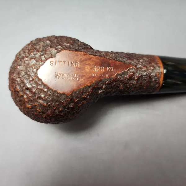 Savinelli Sitting 320 KS Rusticated Author Estate Briar Pipe, Italian Estates - Image 9