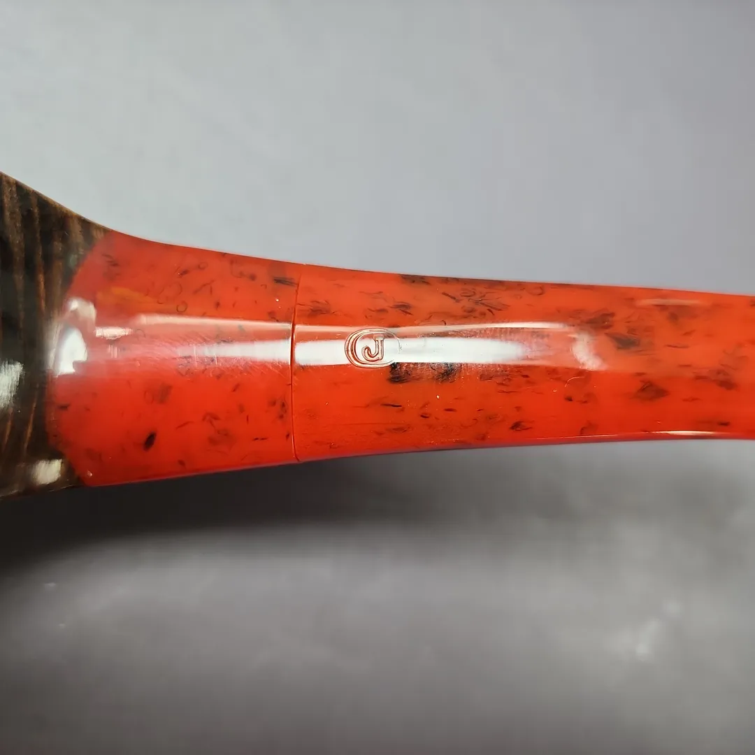 Unknown Smooth Scoop w/ Acrylic Estate Briar Pipe, French Estates - Image 9