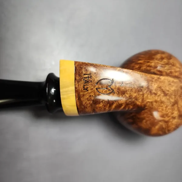 Massimo Damini Smooth Asymmetric Blowfish w/ Boxwood Estate Briar Pipe, Unsmoked - Image 9