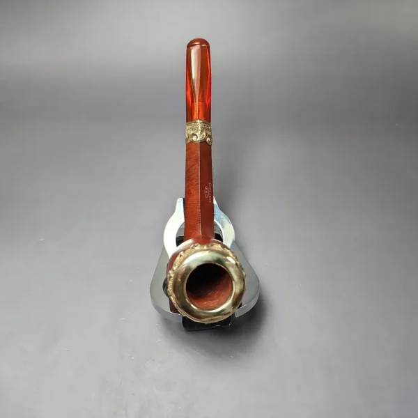 19th c. CPF Best Make Smooth Liverpool w/ Amber Estate Briar Pipe, Unsmoked - Image 9