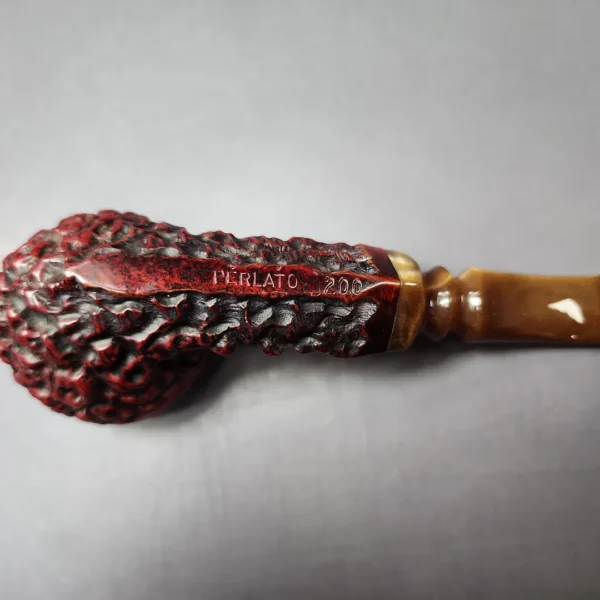 Jobey Perlato 200 Rusticated Bulldog Estate Briar Pipe, American Estates - Image 9