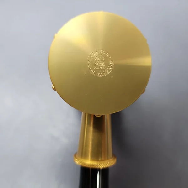 Tsuge Yoroi Metal Tankard Gold Sandblasted Poker Estate Briar Pipe, Unsmoked, 9mm - Image 9